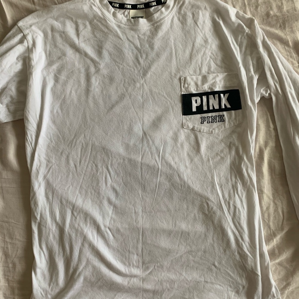 VS PINK White Longsleeve Shirt
